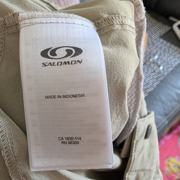 Salomon Women's Tan Capris Travel Pants Minim Series Size 4 Hiking Outdoors - Picture 5 of 14